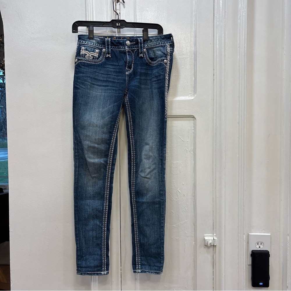 VTG Rock Revival Kira Mid-rise Skinny Sz 27 Women’s Y2K Grunge Designer Jeans